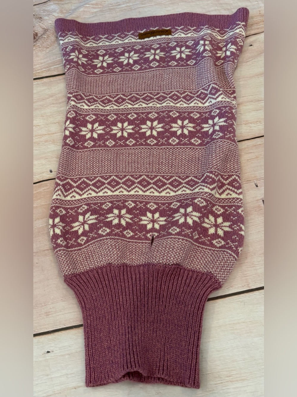 Eddie Bauer Townsend Fair Isle Turtleneck Dog Sweater  Size Xl Heathered Pink
